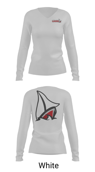 Women's Long Sleeve Vneck Shirt, Detroit Lakes High School Swimming, Swimming, Teamtime, Team time, sublimation, custom sports apparel, team uniforms, spirit wear, spiritwear, sports uniforms, custom shirts, team store, custom team store, fundraiser sports, apparel fundraiser