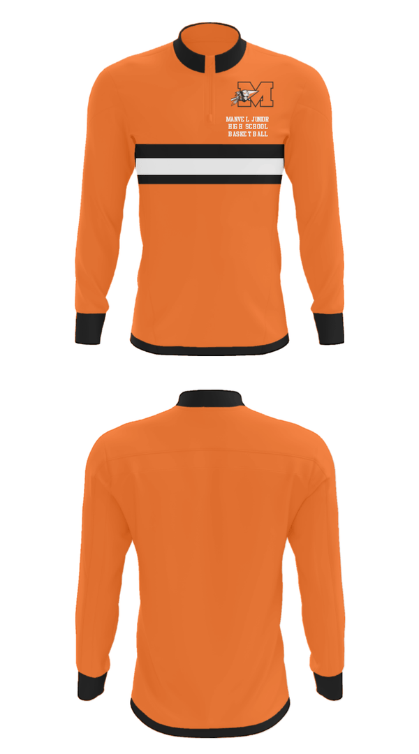 Quarter Zip Jacket, Manvel Junior High School Basketball, Women's Basketball, Teamtime, Team time, sublimation, custom sports apparel, team uniforms, spirit wear, spiritwear, sports uniforms, custom shirts, team store, custom team store, fundraiser sports, apparel fundraiser