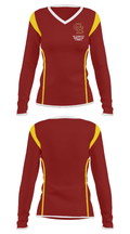 Cape Elizabeth Middle School Swimming 60708384 Women's Long Sleeve V-neck Shirt - 32