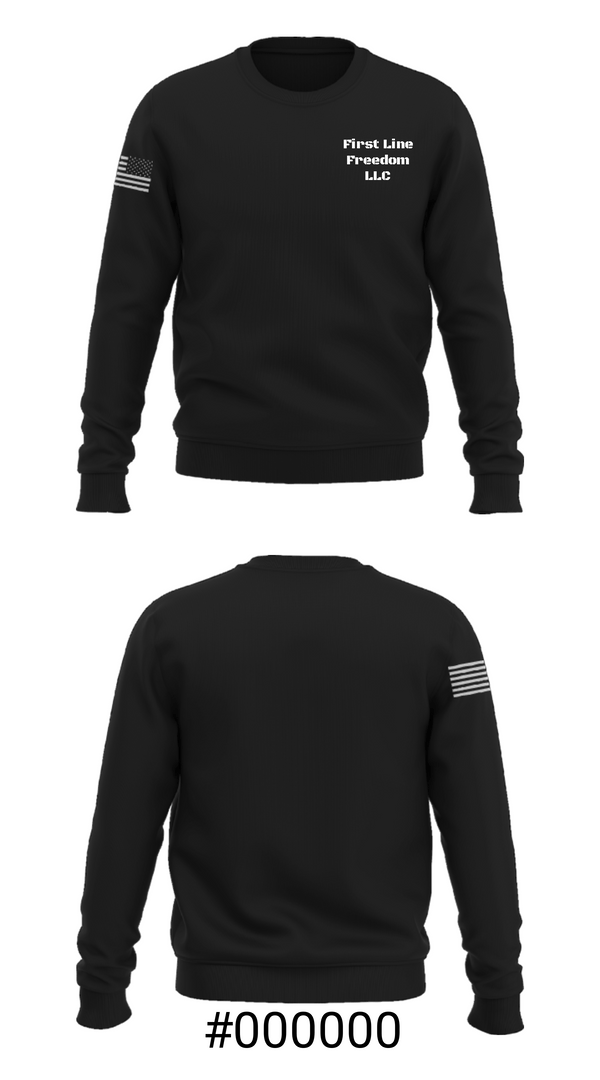 Crew Neck Sweatshirt, First Line Freedom LLC, , Teamtime, Team time, sublimation, custom sports apparel, team uniforms, spirit wear, spiritwear, sports uniforms, custom shirts, team store, custom team store, fundraiser sports, apparel fundraiser