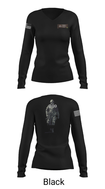 3rd SF Group 78049709 Women's Long Sleeve V-neck Shirt - 23