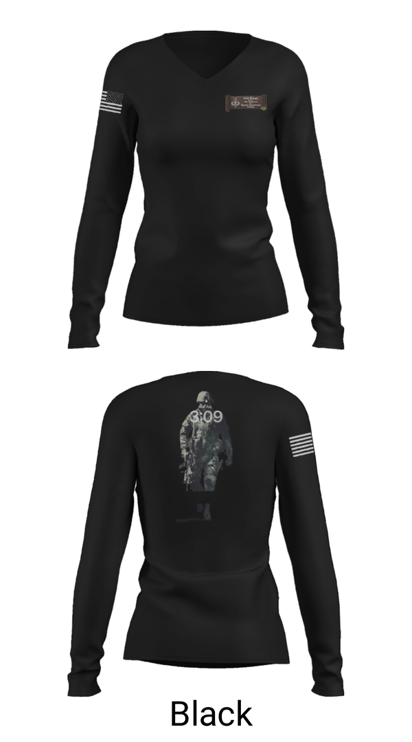 Women's Long Sleeve Vneck Shirt, , Army, Teamtime, Team time, sublimation, custom sports apparel, team uniforms, spirit wear, spiritwear, sports uniforms, custom shirts, team store, custom team store, fundraiser sports, apparel fundraiser