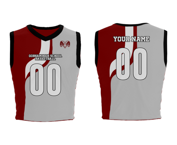 Mens Basketball Jersey, Gorham High School Basketball, Women's Basketball, Teamtime, Team time, sublimation, custom sports apparel, team uniforms, spirit wear, spiritwear, sports uniforms, custom shirts, team store, custom team store, fundraiser sports, apparel fundraiser