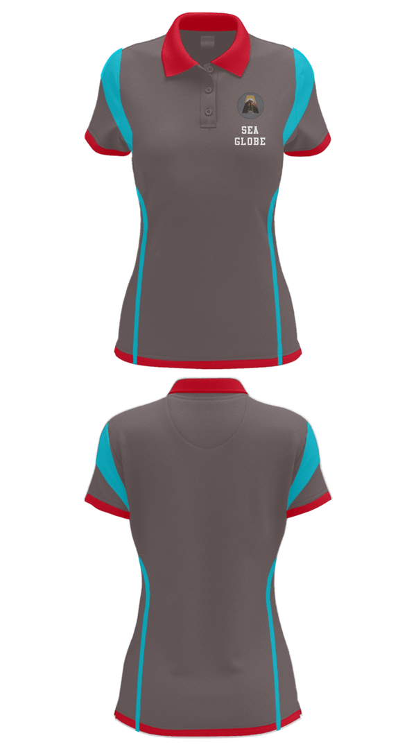 Women's Short Sleeve Performance Polo, Sea globe, , Teamtime, Team time, sublimation, custom sports apparel, team uniforms, spirit wear, spiritwear, sports uniforms, custom shirts, team store, custom team store, fundraiser sports, apparel fundraiser