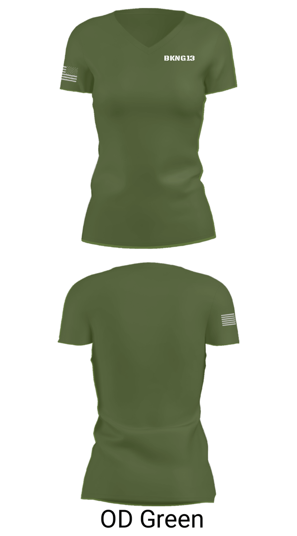 Women's Short Sleeve Vneck Shirt, BKNG13, Army, Teamtime, Team time, sublimation, custom sports apparel, team uniforms, spirit wear, spiritwear, sports uniforms, custom shirts, team store, custom team store, fundraiser sports, apparel fundraiser