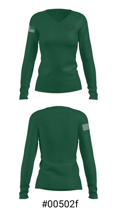 Marion High School Basketball 47972857 Women's Long Sleeve V-neck Shirt - 20