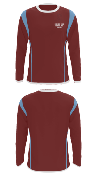 Long Sleeve Performance Shirt, Okemos High School Ice Hockey, Ice Hockey, Teamtime, Team time, sublimation, custom sports apparel, team uniforms, spirit wear, spiritwear, sports uniforms, custom shirts, team store, custom team store, fundraiser sports, apparel fundraiser