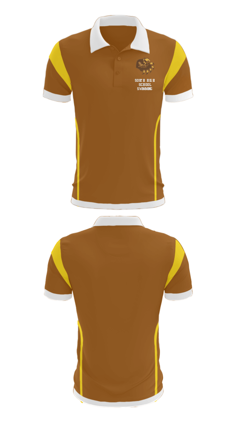 Short Sleeve Performance Polo, South High School Swimming, Swimming, Teamtime, Team time, sublimation, custom sports apparel, team uniforms, spirit wear, spiritwear, sports uniforms, custom shirts, team store, custom team store, fundraiser sports, apparel fundraiser