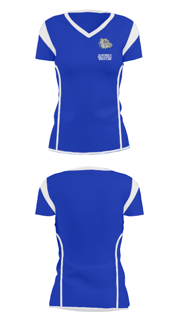 Women's Short Sleeve Vneck Shirt, Albemarle High School Wrestling, Wrestling, Teamtime, Team time, sublimation, custom sports apparel, team uniforms, spirit wear, spiritwear, sports uniforms, custom shirts, team store, custom team store, fundraiser sports, apparel fundraiser