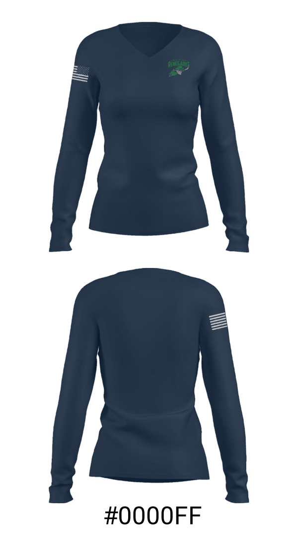 Women's Long Sleeve Vneck Shirt, Kensington Valley Hockey Association, Ice Hockey, Teamtime, Team time, sublimation, custom sports apparel, team uniforms, spirit wear, spiritwear, sports uniforms, custom shirts, team store, custom team store, fundraiser sports, apparel fundraiser