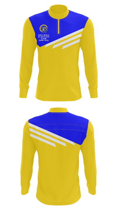 Warrensville Heights High School Basketball 82375030 Quarter Zip Jacket - 31
