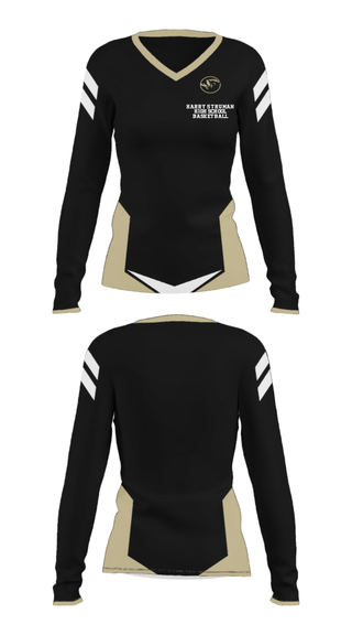Women's Long Sleeve Vneck Shirt, Harry S Truman High School Basketball, Women's Basketball, Teamtime, Team time, sublimation, custom sports apparel, team uniforms, spirit wear, spiritwear, sports uniforms, custom shirts, team store, custom team store, fundraiser sports, apparel fundraiser