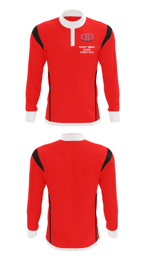 Quarter Zip Jacket, Crosby Middle School Basketball, Women's Basketball, Teamtime, Team time, sublimation, custom sports apparel, team uniforms, spirit wear, spiritwear, sports uniforms, custom shirts, team store, custom team store, fundraiser sports, apparel fundraiser