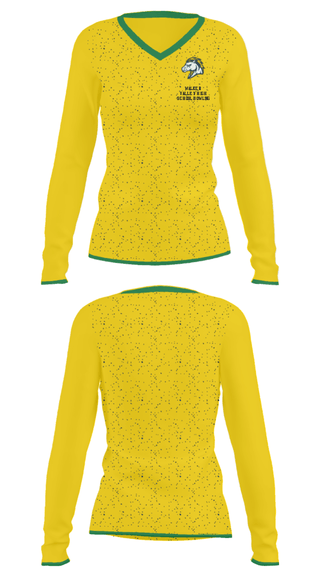 Women's Long Sleeve Vneck Shirt, Walker Valley High School Bowling, Bowling, Teamtime, Team time, sublimation, custom sports apparel, team uniforms, spirit wear, spiritwear, sports uniforms, custom shirts, team store, custom team store, fundraiser sports, apparel fundraiser