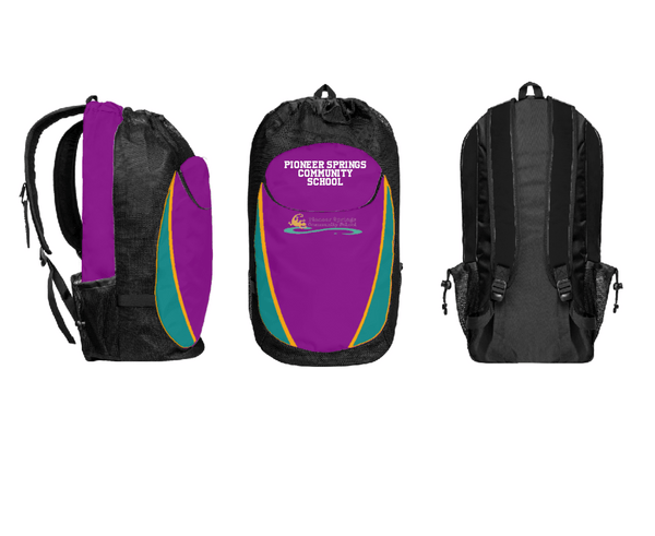 Gear Bag, Pioneer Springs Community School, Spirit Store, Teamtime, Team time, sublimation, custom sports apparel, team uniforms, spirit wear, spiritwear, sports uniforms, custom shirts, team store, custom team store, fundraiser sports, apparel fundraiser