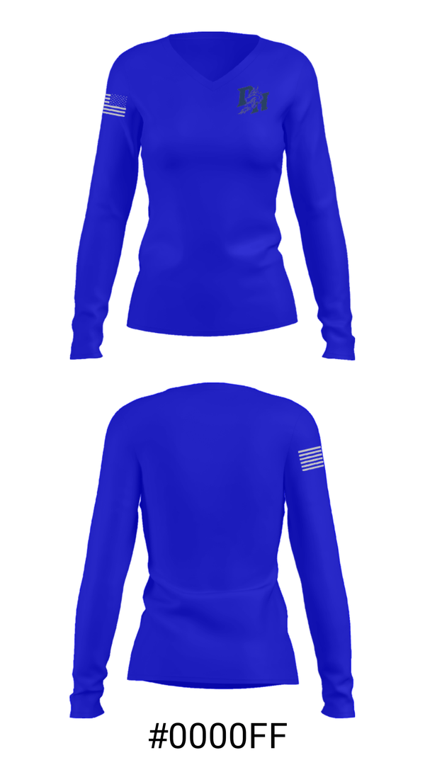 Women's Long Sleeve Vneck Shirt, Dana Hall School Basketball, Women's Basketball, Teamtime, Team time, sublimation, custom sports apparel, team uniforms, spirit wear, spiritwear, sports uniforms, custom shirts, team store, custom team store, fundraiser sports, apparel fundraiser