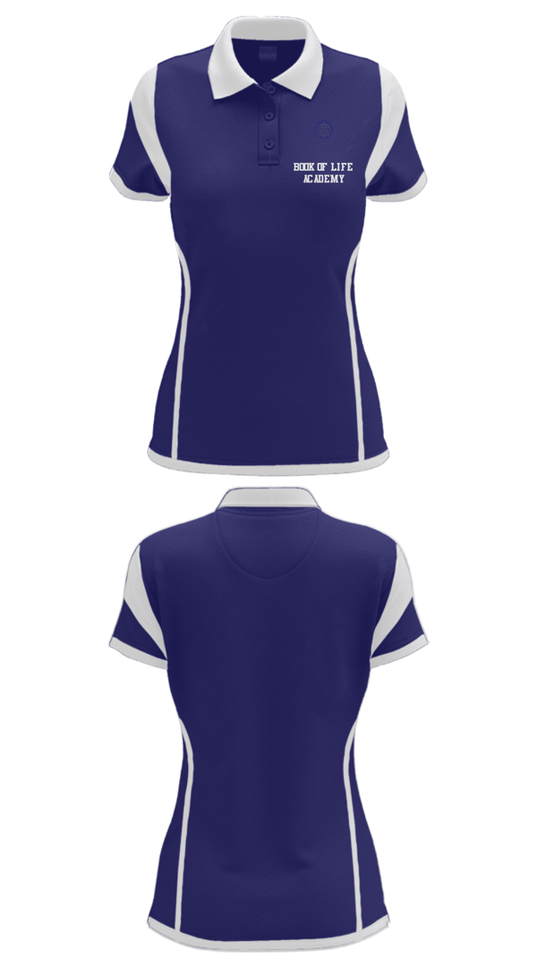 Women's Short Sleeve Performance Polo, Book Of Life Academy, Spirit Store, Teamtime, Team time, sublimation, custom sports apparel, team uniforms, spirit wear, spiritwear, sports uniforms, custom shirts, team store, custom team store, fundraiser sports, apparel fundraiser