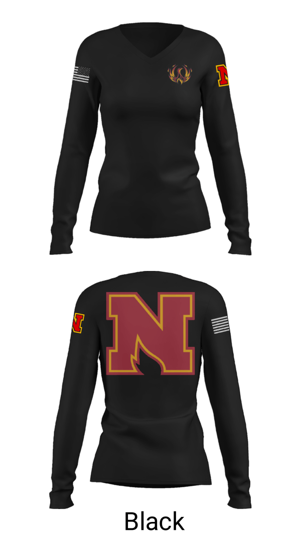 Women's Long Sleeve Vneck Shirt, Northgate Senior High School Basketball, Men's Basketball, Teamtime, Team time, sublimation, custom sports apparel, team uniforms, spirit wear, spiritwear, sports uniforms, custom shirts, team store, custom team store, fundraiser sports, apparel fundraiser