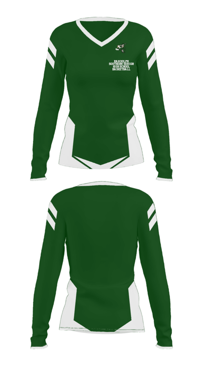 Randolph Southern Senior High School Basketball 66680063 Women's Long Sleeve V-neck Shirt - 30