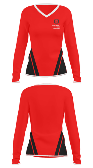 Women's Long Sleeve Vneck Shirt, Cliffside Park High School Basketball, Women's Basketball, Teamtime, Team time, sublimation, custom sports apparel, team uniforms, spirit wear, spiritwear, sports uniforms, custom shirts, team store, custom team store, fundraiser sports, apparel fundraiser