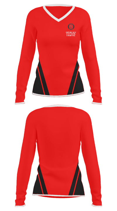 Cliffside Park High School Basketball 63669750 Women's Long Sleeve V-neck Shirt - 24