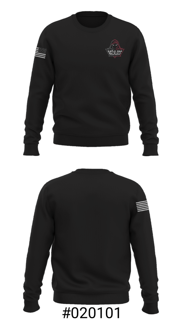 Crew Neck Sweatshirt, Reckless, Football, Teamtime, Team time, sublimation, custom sports apparel, team uniforms, spirit wear, spiritwear, sports uniforms, custom shirts, team store, custom team store, fundraiser sports, apparel fundraiser