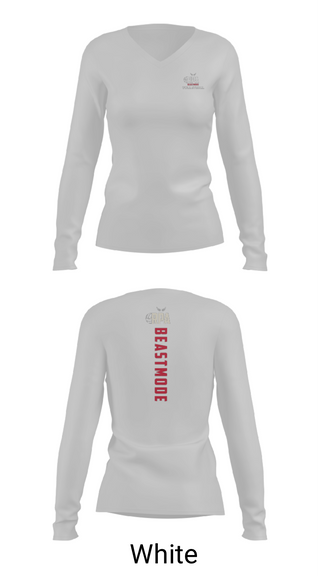 Women's Long Sleeve Vneck Shirt, RISE, Women's Volleyball, Teamtime, Team time, sublimation, custom sports apparel, team uniforms, spirit wear, spiritwear, sports uniforms, custom shirts, team store, custom team store, fundraiser sports, apparel fundraiser