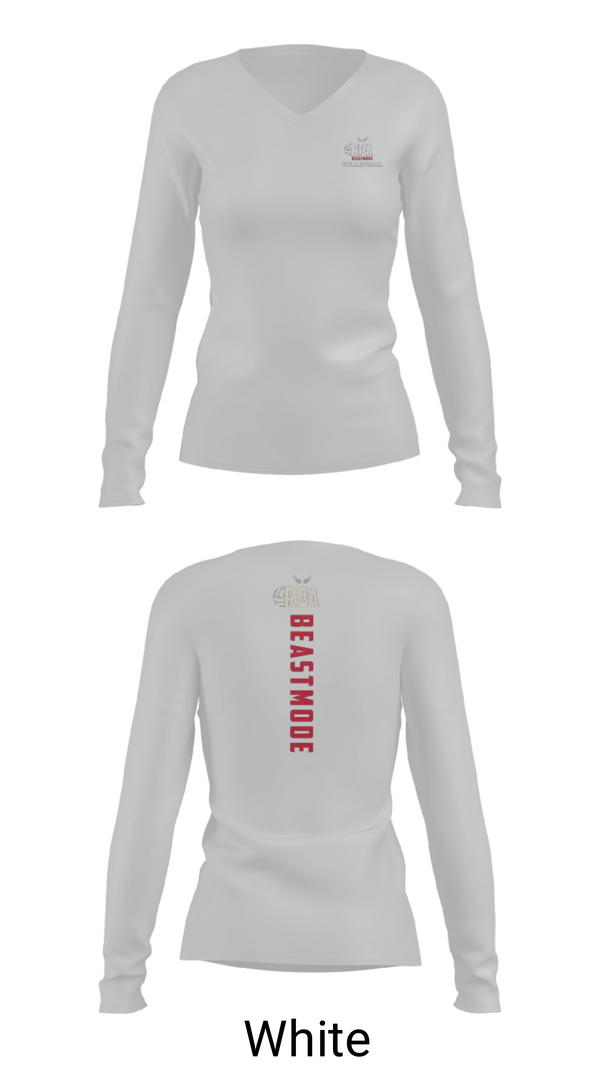 Women's Long Sleeve Vneck Shirt, RISE, Women's Volleyball, Teamtime, Team time, sublimation, custom sports apparel, team uniforms, spirit wear, spiritwear, sports uniforms, custom shirts, team store, custom team store, fundraiser sports, apparel fundraiser