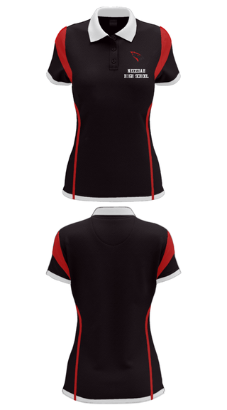 Women's Short Sleeve Performance Polo, Necedah High School, Spirit Store, Teamtime, Team time, sublimation, custom sports apparel, team uniforms, spirit wear, spiritwear, sports uniforms, custom shirts, team store, custom team store, fundraiser sports, apparel fundraiser