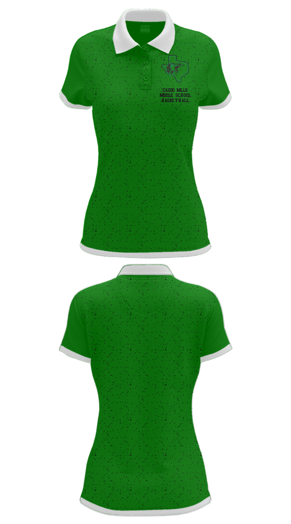 Women's Short Sleeve Performance Polo, Caddo Mills Middle School Basketball, Men's Basketball, Teamtime, Team time, sublimation, custom sports apparel, team uniforms, spirit wear, spiritwear, sports uniforms, custom shirts, team store, custom team store, fundraiser sports, apparel fundraiser
