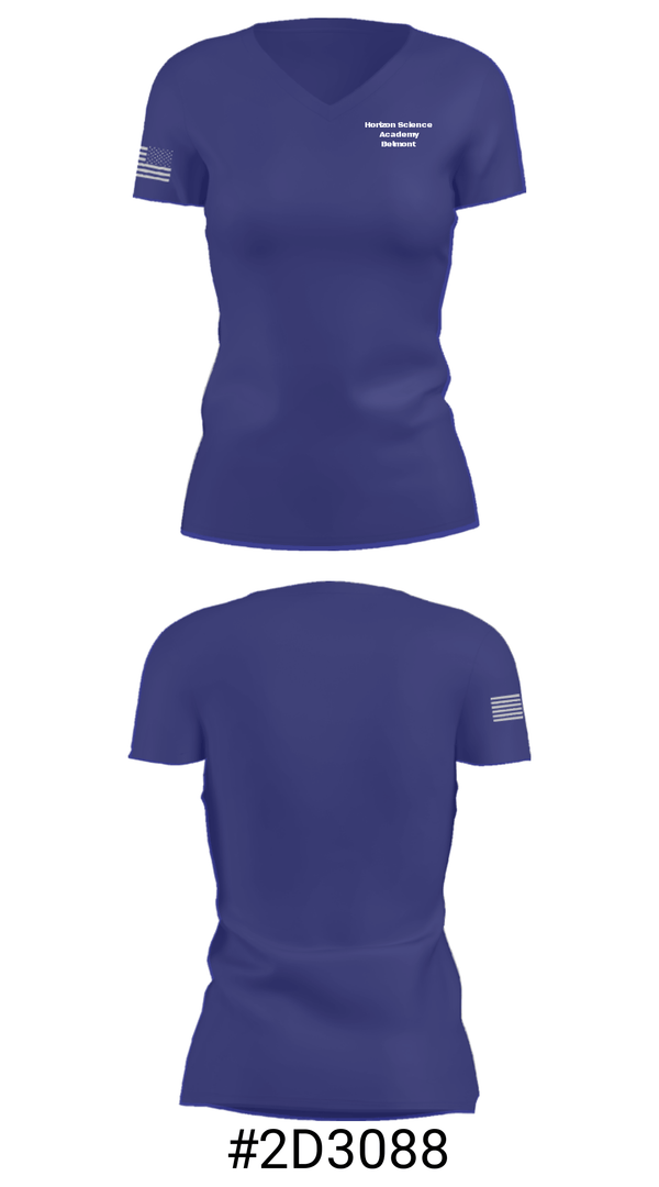 Women's Short Sleeve Vneck Shirt, Horizon Science Academy Belmont, , Teamtime, Team time, sublimation, custom sports apparel, team uniforms, spirit wear, spiritwear, sports uniforms, custom shirts, team store, custom team store, fundraiser sports, apparel fundraiser