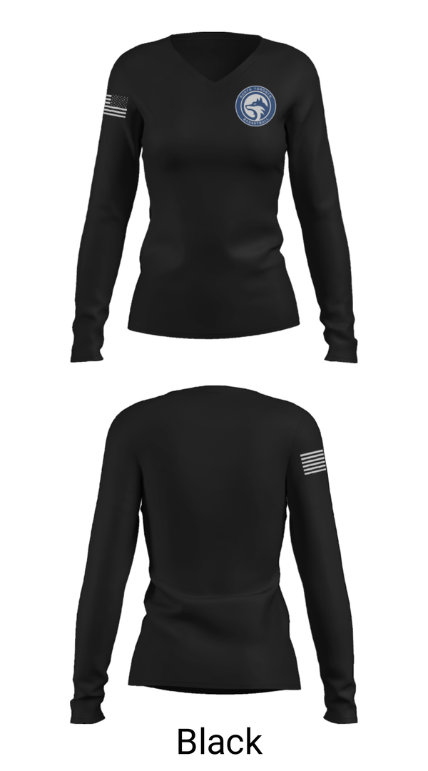 Women's Long Sleeve Vneck Shirt, North Toronto Basketball Association, Men's Basketball, Teamtime, Team time, sublimation, custom sports apparel, team uniforms, spirit wear, spiritwear, sports uniforms, custom shirts, team store, custom team store, fundraiser sports, apparel fundraiser
