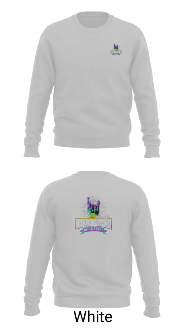 Crew Neck Sweatshirt, DeafPeaceRockVlog, , Teamtime, Team time, sublimation, custom sports apparel, team uniforms, spirit wear, spiritwear, sports uniforms, custom shirts, team store, custom team store, fundraiser sports, apparel fundraiser