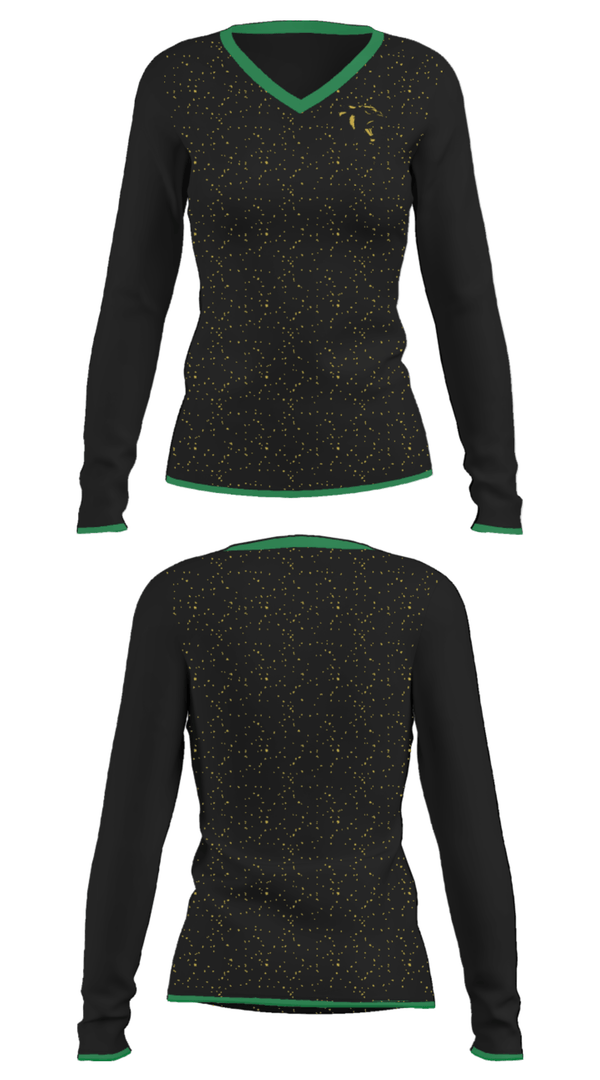 Women's Long Sleeve Vneck Shirt, Glenbard North High School Gymnastics, Spirit Store, Teamtime, Team time, sublimation, custom sports apparel, team uniforms, spirit wear, spiritwear, sports uniforms, custom shirts, team store, custom team store, fundraiser sports, apparel fundraiser