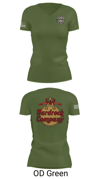 Women's Short Sleeve Vneck Shirt, Hardrock Company, Army, Teamtime, Team time, sublimation, custom sports apparel, team uniforms, spirit wear, spiritwear, sports uniforms, custom shirts, team store, custom team store, fundraiser sports, apparel fundraiser