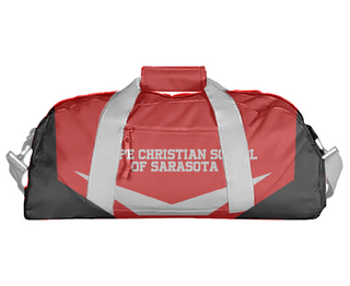 Duffle Bag, Agape Christian School Of Sarasota, Spirit Store, Teamtime, Team time, sublimation, custom sports apparel, team uniforms, spirit wear, spiritwear, sports uniforms, custom shirts, team store, custom team store, fundraiser sports, apparel fundraiser