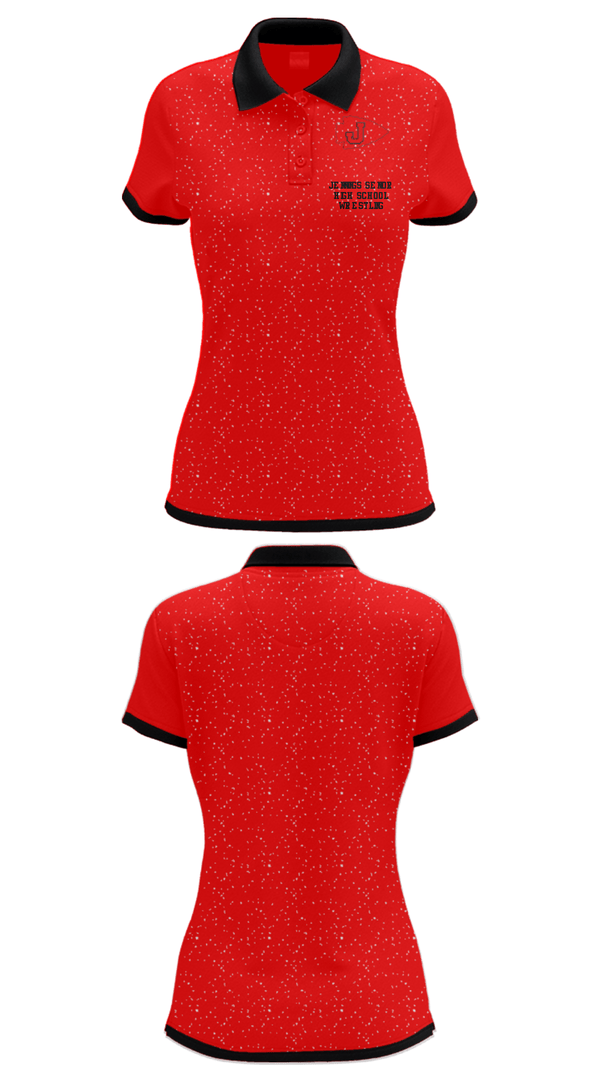 Women's Short Sleeve Performance Polo, Jennings Senior High School Wrestling, Wrestling, Teamtime, Team time, sublimation, custom sports apparel, team uniforms, spirit wear, spiritwear, sports uniforms, custom shirts, team store, custom team store, fundraiser sports, apparel fundraiser