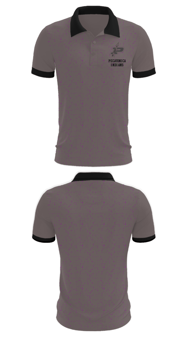 Short Sleeve Performance Polo, Pecatonica Indians, Men's Basketball, Teamtime, Team time, sublimation, custom sports apparel, team uniforms, spirit wear, spiritwear, sports uniforms, custom shirts, team store, custom team store, fundraiser sports, apparel fundraiser