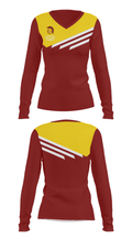 Hillsboro High School Swimming 32901806 Women's Long Sleeve V-neck Shirt - 28