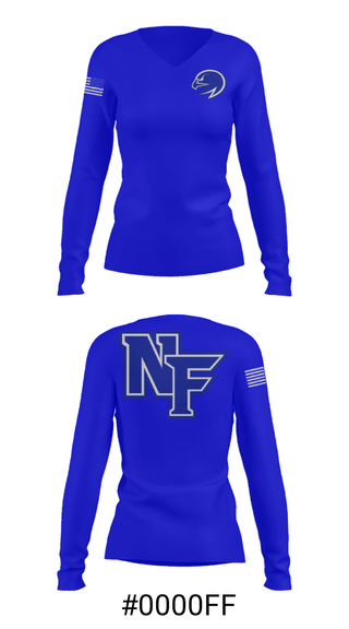 Women's Long Sleeve Vneck Shirt, North Forney High School Basketball, Women's Basketball, Teamtime, Team time, sublimation, custom sports apparel, team uniforms, spirit wear, spiritwear, sports uniforms, custom shirts, team store, custom team store, fundraiser sports, apparel fundraiser