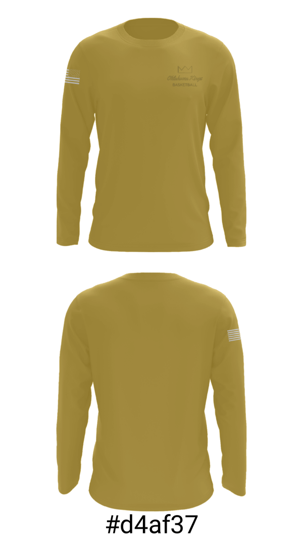 Long Sleeve Performance Shirt, Oklahoma Kings Basketball, Men's Basketball, Teamtime, Team time, sublimation, custom sports apparel, team uniforms, spirit wear, spiritwear, sports uniforms, custom shirts, team store, custom team store, fundraiser sports, apparel fundraiser
