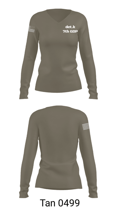 det.k 7th GDP 37945388 Women's Long Sleeve V-neck Shirt - 39