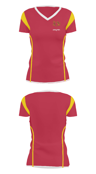 Women's Short Sleeve Vneck Shirt, Claremont-Mudd-Scripps College Stags & Athenas logo, Track & Field, Teamtime, Team time, sublimation, custom sports apparel, team uniforms, spirit wear, spiritwear, sports uniforms, custom shirts, team store, custom team store, fundraiser sports, apparel fundraiser