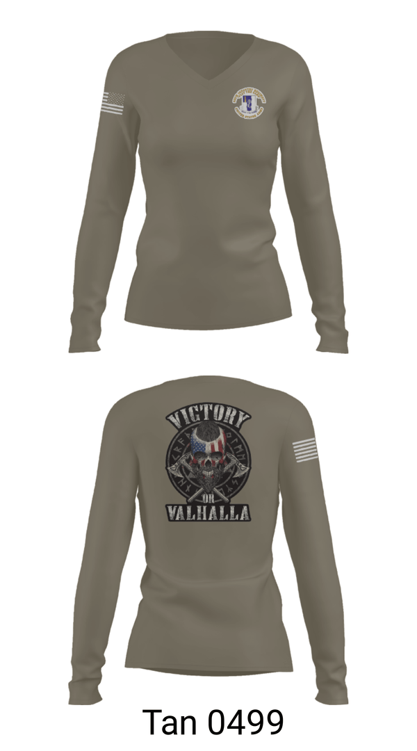 Women's Long Sleeve Vneck Shirt, 1-50 infantry battalion, Army, Teamtime, Team time, sublimation, custom sports apparel, team uniforms, spirit wear, spiritwear, sports uniforms, custom shirts, team store, custom team store, fundraiser sports, apparel fundraiser
