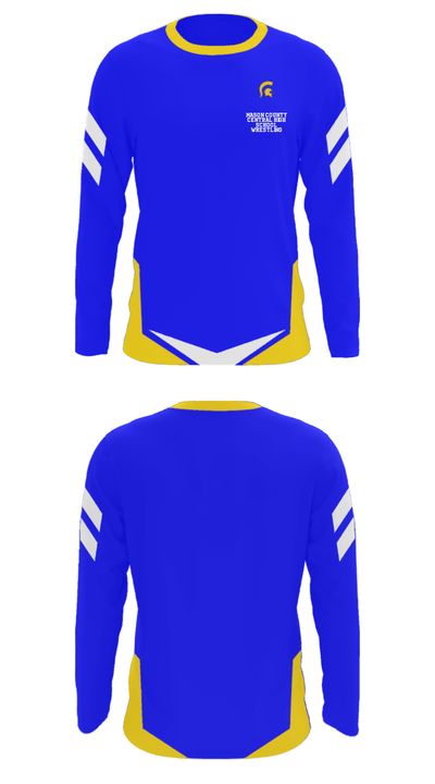 Mason County Central High School Wrestling 4334218 Long Sleeve Performance Shirt - 35