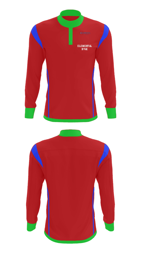 Quarter Zip Jacket, Elemental HVAC, , Teamtime, Team time, sublimation, custom sports apparel, team uniforms, spirit wear, spiritwear, sports uniforms, custom shirts, team store, custom team store, fundraiser sports, apparel fundraiser