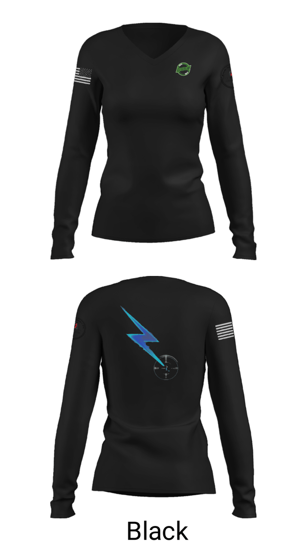 Women's Long Sleeve Vneck Shirt, STRIKERZ, E-Sports, Teamtime, Team time, sublimation, custom sports apparel, team uniforms, spirit wear, spiritwear, sports uniforms, custom shirts, team store, custom team store, fundraiser sports, apparel fundraiser