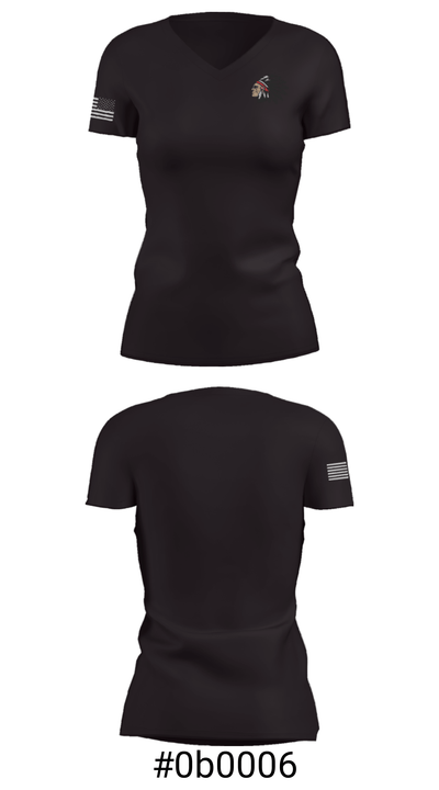 Social Circle Middle School 97969643 Women's Short Sleeve V-neck Shirt - 21
