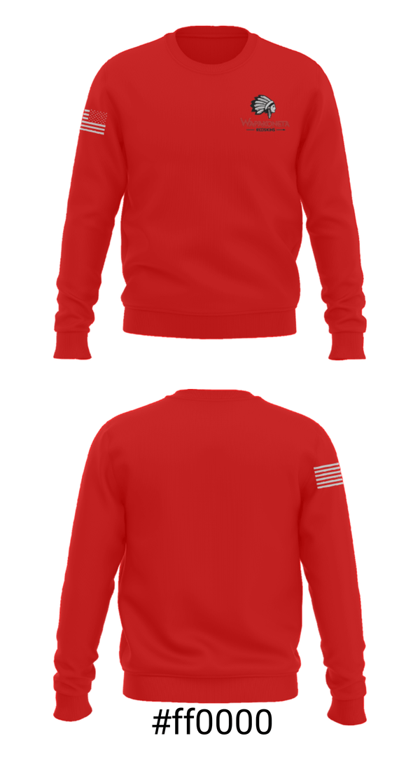 Crew Neck Sweatshirt, Wapakoneta High School, Swimming, Teamtime, Team time, sublimation, custom sports apparel, team uniforms, spirit wear, spiritwear, sports uniforms, custom shirts, team store, custom team store, fundraiser sports, apparel fundraiser