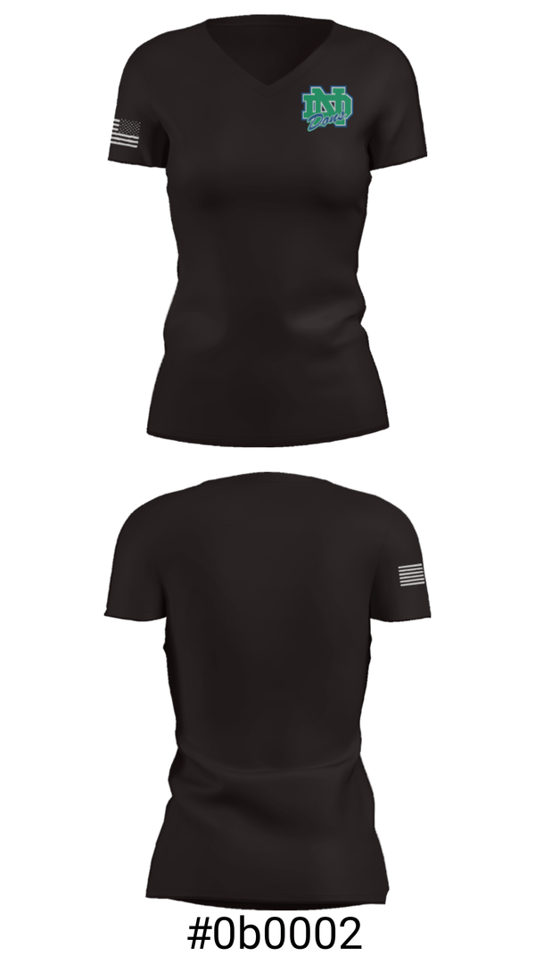 Women's Short Sleeve Vneck Shirt, Notre Dame College Prep, Spirit Store, Teamtime, Team time, sublimation, custom sports apparel, team uniforms, spirit wear, spiritwear, sports uniforms, custom shirts, team store, custom team store, fundraiser sports, apparel fundraiser
